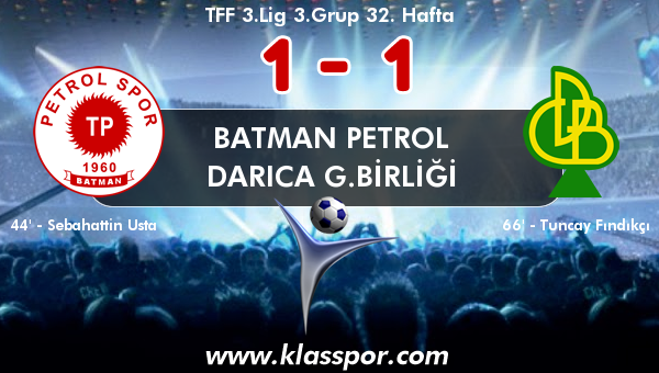 Batman Petrol 1 - Darıca G.Birliği 1