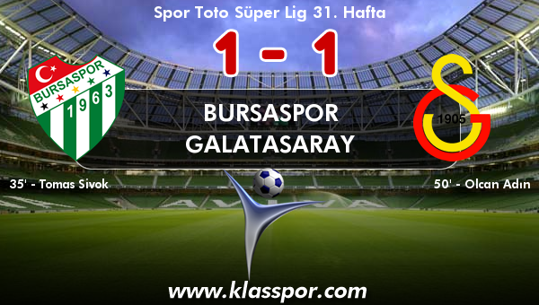 Bursaspor 1 - Galatasaray 1