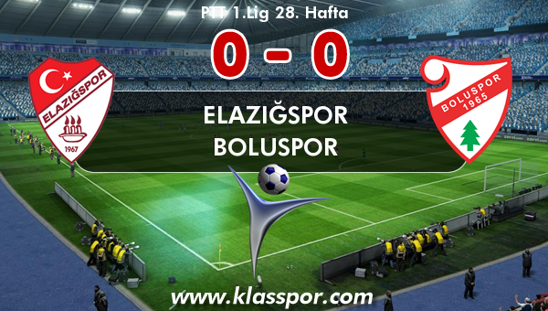 Elazığspor 0 - Boluspor 0