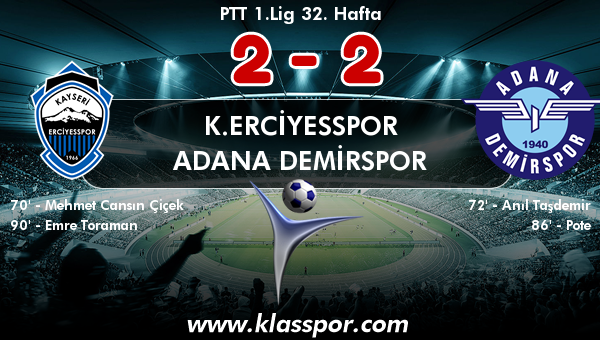 K.Erciyesspor 2 - Adana Demirspor 2