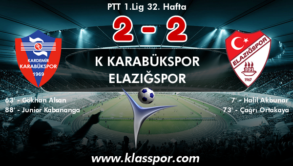 K Karabükspor 2 - Elazığspor 2