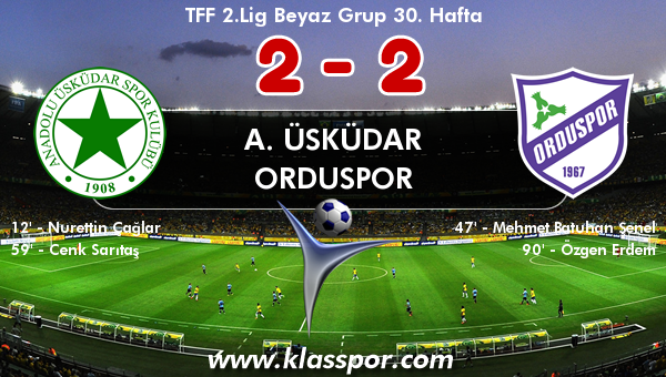 A. Üsküdar 2 - Orduspor 2