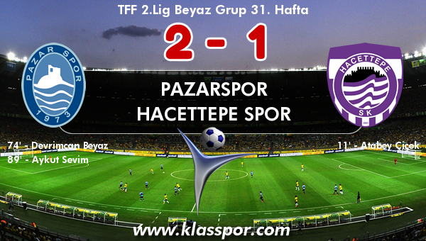 Pazarspor 2 - Hacettepe Spor 1