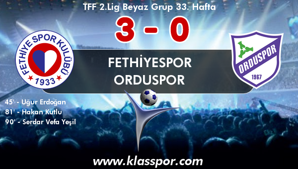 Fethiyespor 3 - Orduspor 0