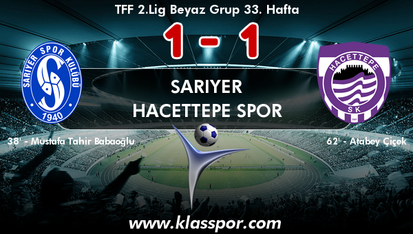 Sarıyer 1 - Hacettepe Spor 1