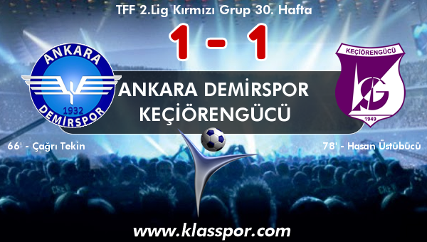 Ankara Demirspor 1 - Keçiörengücü 1