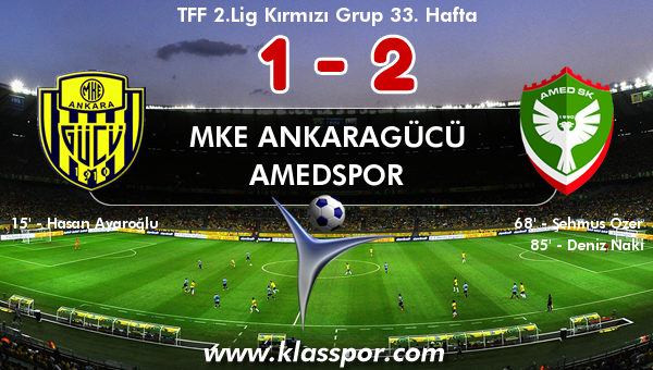 MKE Ankaragücü 1 - Amedspor 2