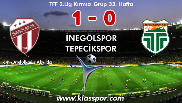 İnegölspor 1 - Tepecikspor 0