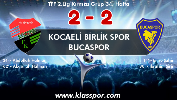 Kocaeli Birlik Spor 2 - Bucaspor 2