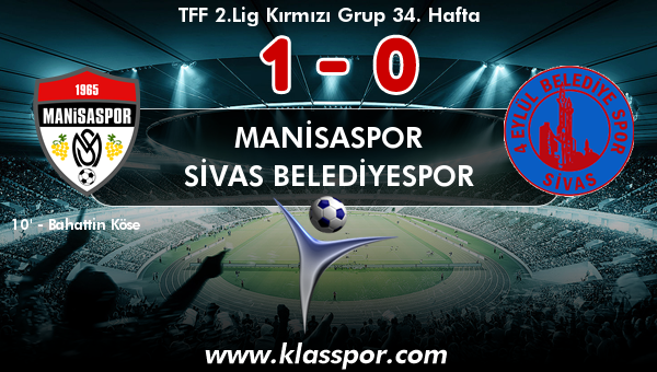 Manisaspor 1 - Sivas Belediyespor 0