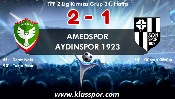 Amedspor 2 - Aydınspor 1923 1