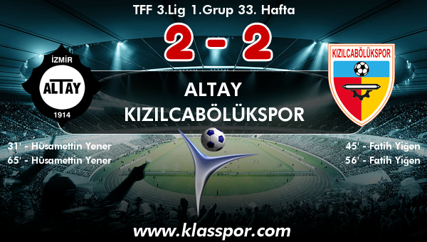 Altay 2 - Kızılcabölükspor 2