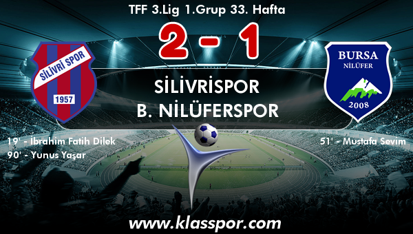 Silivrispor 2 - B. Nilüferspor 1