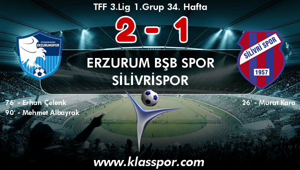 Erzurum Bşb Spor 2 - Silivrispor 1