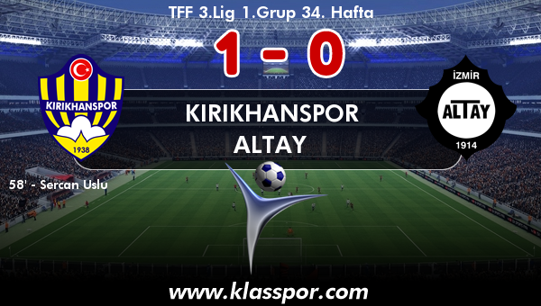 Kırıkhanspor 1 - Altay 0