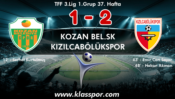 Kozan Bel.SK 1 - Kızılcabölükspor 2