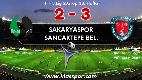 Sakaryaspor 2 - Sancaktepe Bel. 3