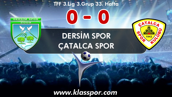 Dersim Spor 0 - Çatalca Spor 0