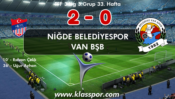 Niğde Belediyespor 2 - Van BŞB 0