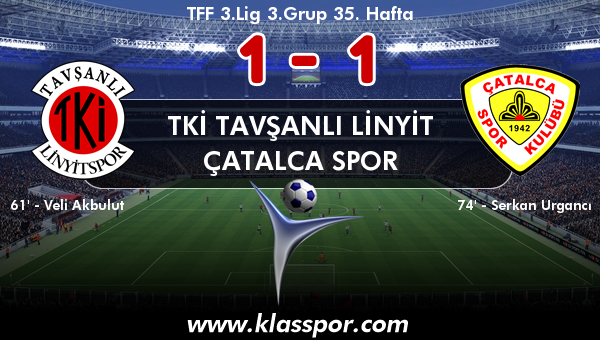 TKİ Tavşanlı Linyit 1 - Çatalca Spor 1