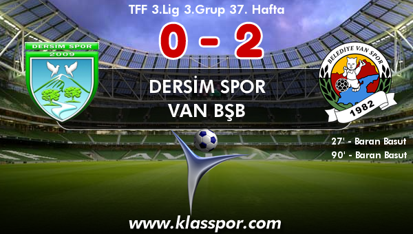 Dersim Spor 0 - Van BŞB 2