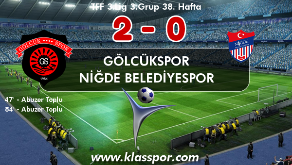 Gölcükspor 2 - Niğde Belediyespor 0