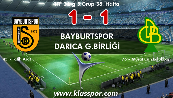 Bayburtspor 1 - Darıca G.Birliği 1