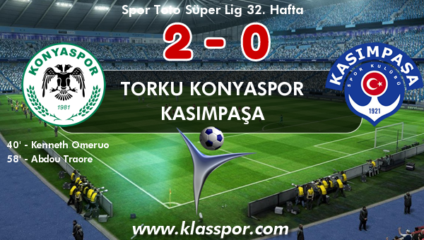 Torku Konyaspor 2 - Kasımpaşa 0