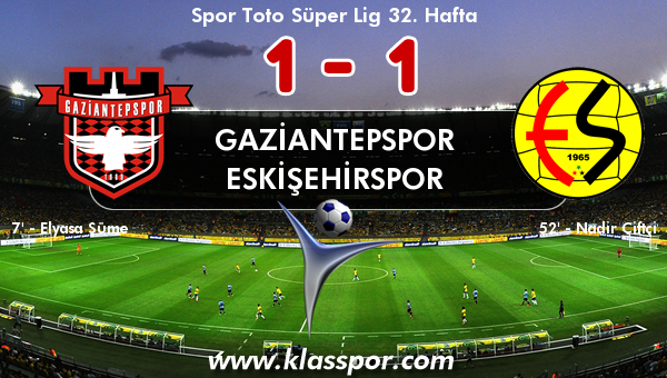 Gaziantepspor 1 - Eskişehirspor 1