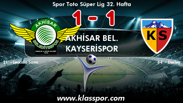 Akhisar Bel. 1 - Kayserispor 1