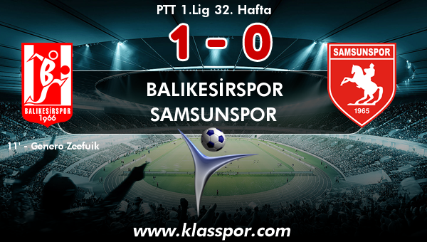 Balıkesirspor 1 - Samsunspor 0