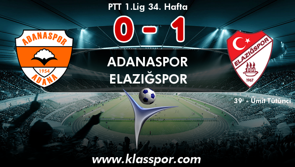 Adanaspor 0 - Elazığspor 1