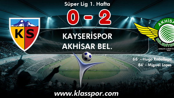 Kayserispor 0 - Akhisar Bel. 2