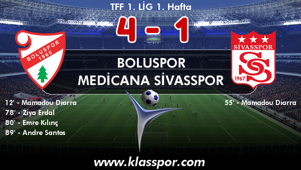 Boluspor 4 - Medicana Sivasspor 1