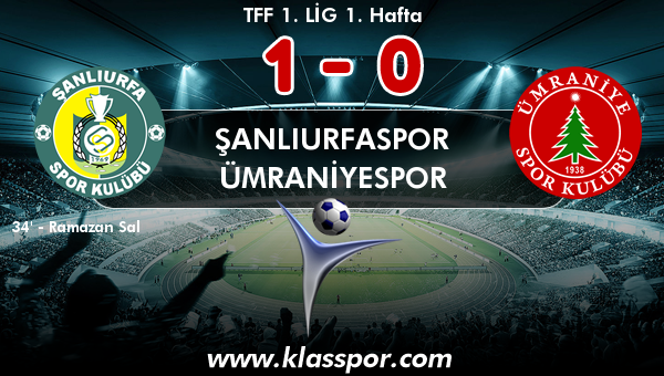 Şanlıurfaspor 1 - Ümraniyespor 0