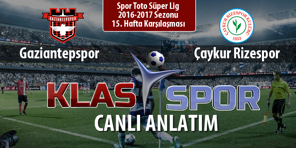 Gaziantepspor - Çaykur Rizespor maç kadroları belli oldu...