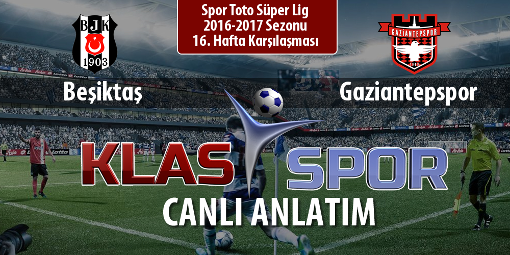 Beşiktaş - Gaziantepspor maç kadroları belli oldu...