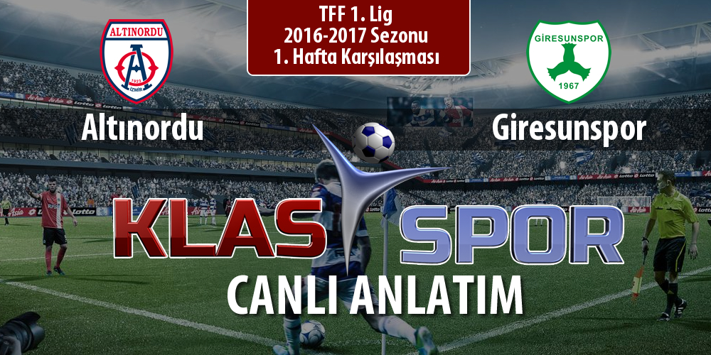 Altınordu - Giresunspor maç kadroları belli oldu...