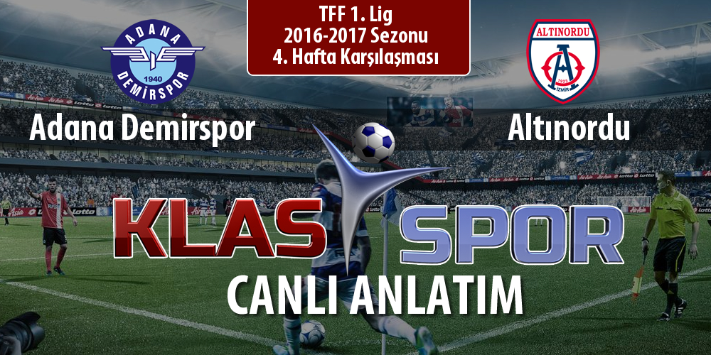 Adana Demirspor - Altınordu maç kadroları belli oldu...