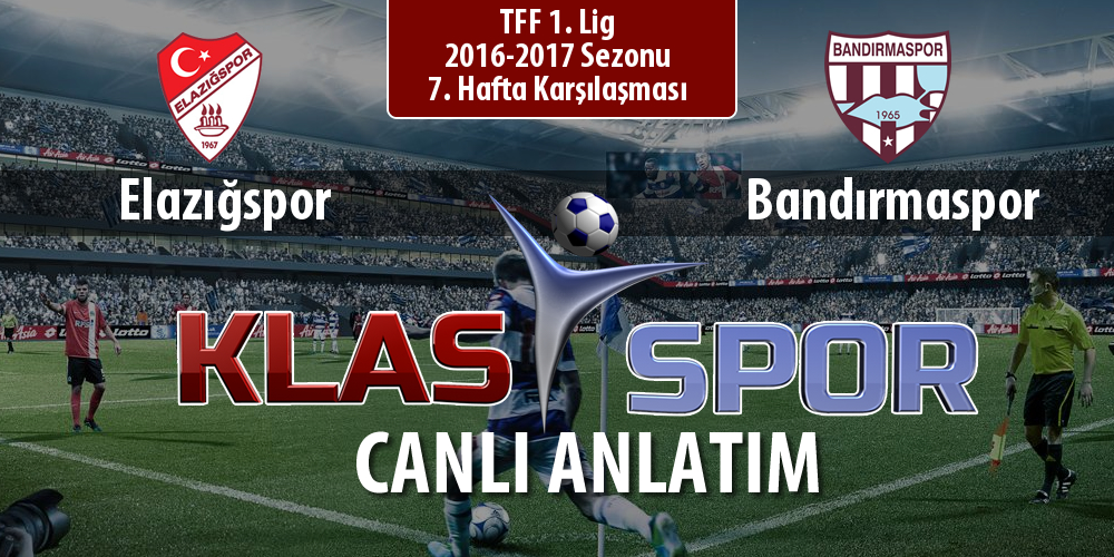 Elazığspor - Bandırmaspor maç kadroları belli oldu...