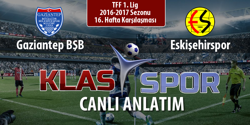 İşte Gaziantep BŞB - Eskişehirspor maçında ilk 11'ler