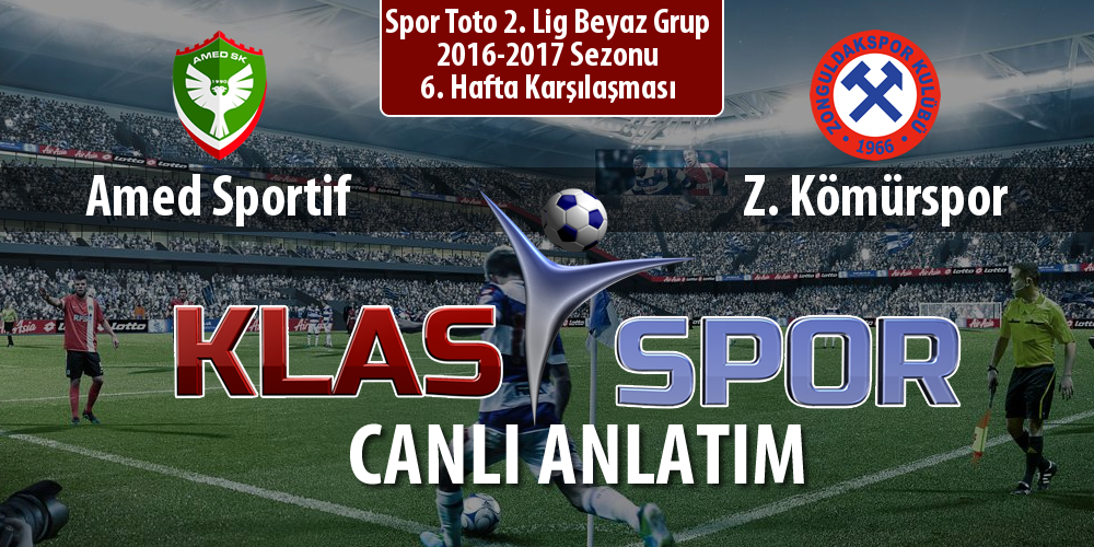 Amed Sportif - Z. Kömürspor maç kadroları belli oldu...