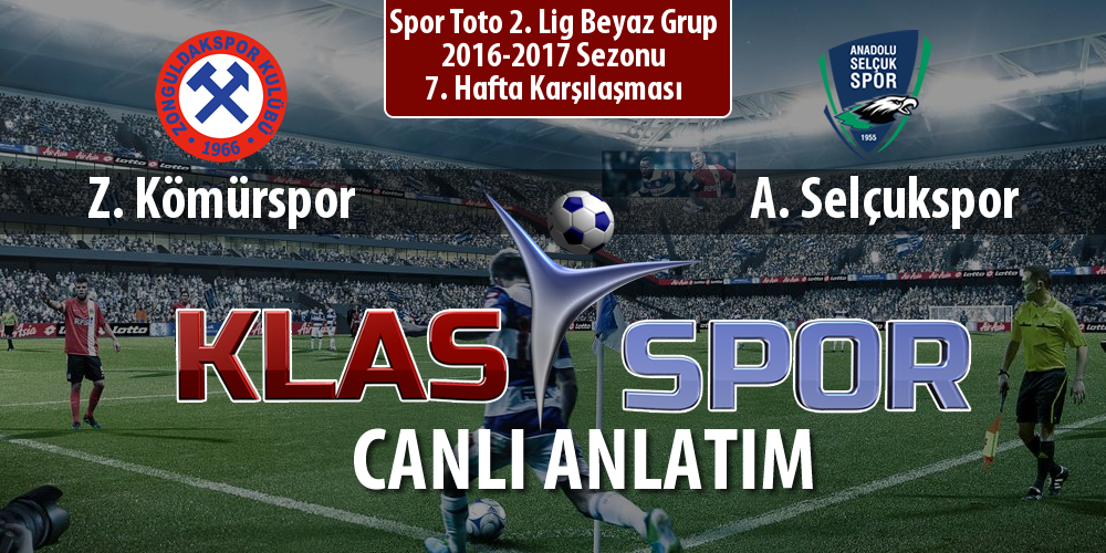 Z. Kömürspor - A. Selçukspor maç kadroları belli oldu...