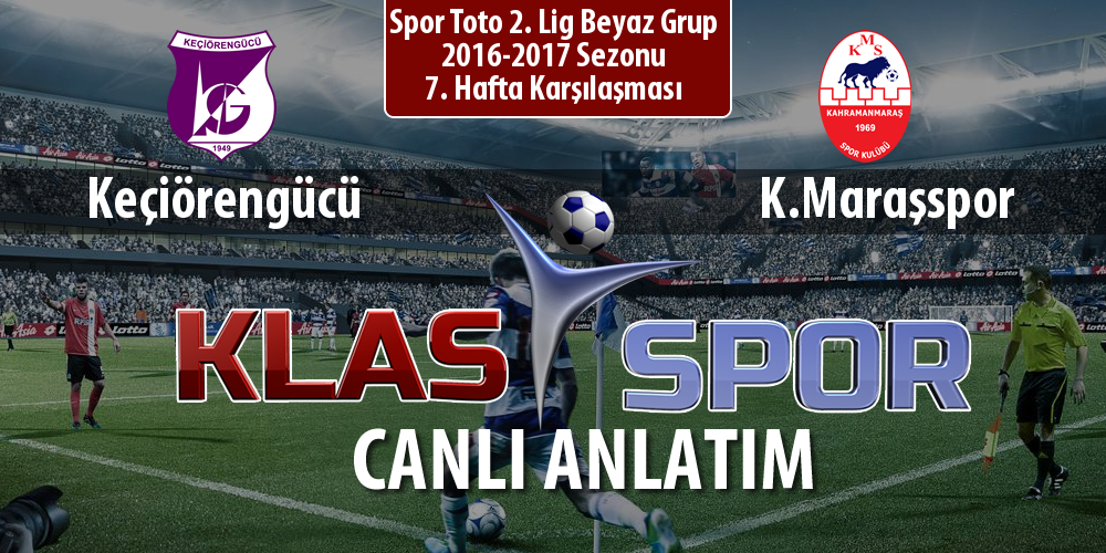 İşte Keçiörengücü - K.Maraşspor maçında ilk 11'ler