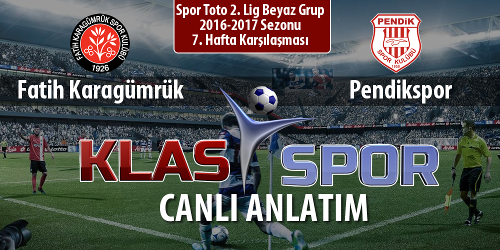 Fatih Karagümrük - Pendikspor maç kadroları belli oldu...