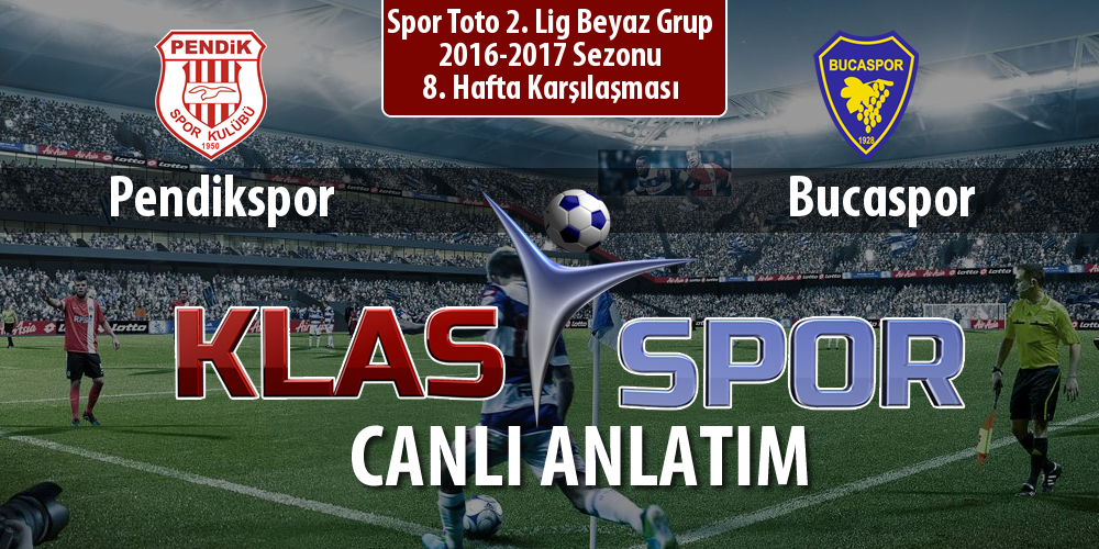 Pendikspor - Bucaspor maç kadroları belli oldu...