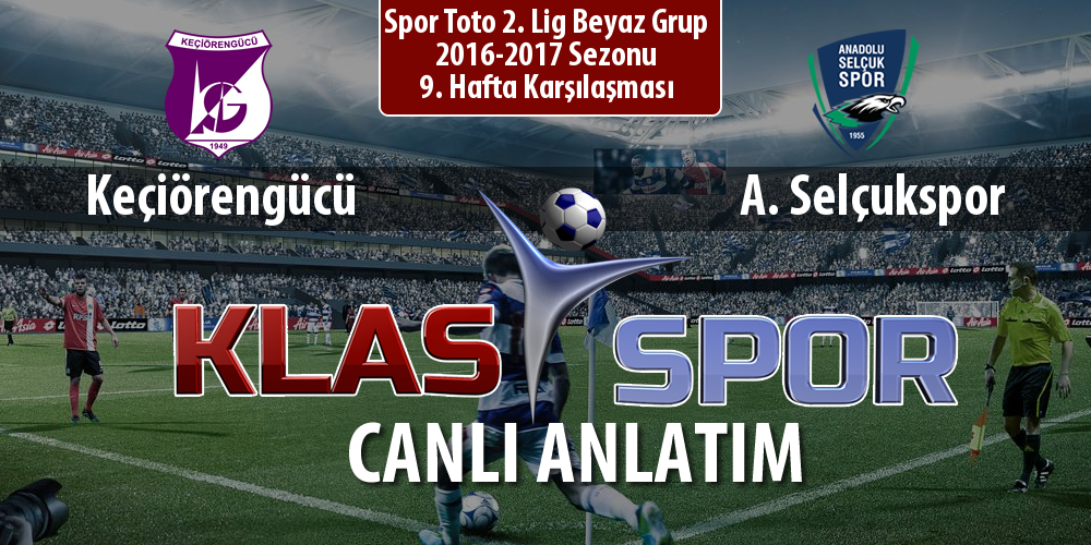 Keçiörengücü - A. Selçukspor maç kadroları belli oldu...