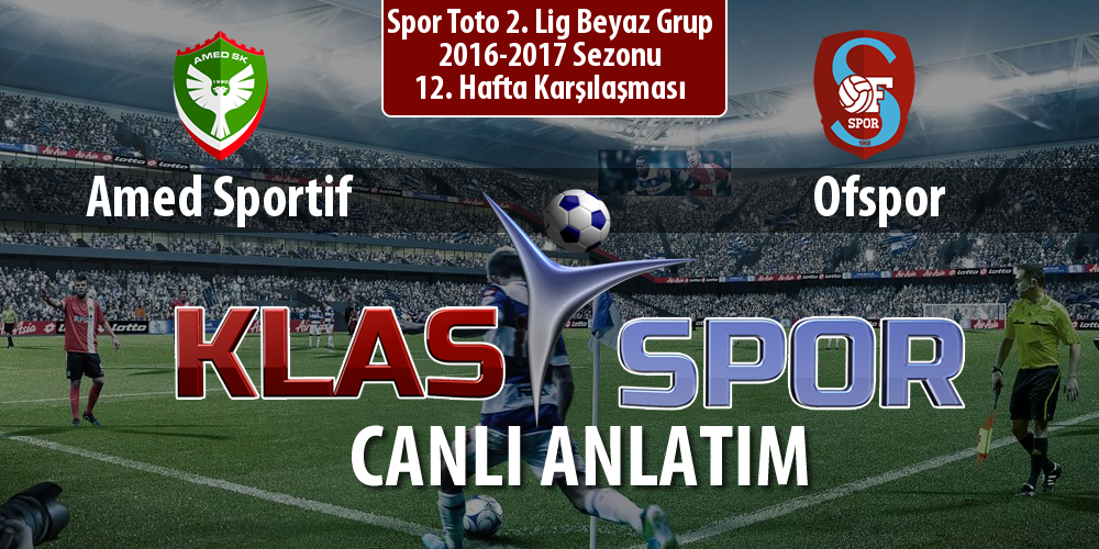 Amed Sportif - Ofspor maç kadroları belli oldu...