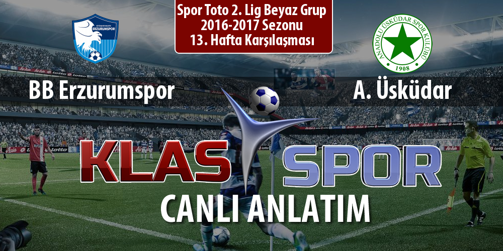 İşte BB Erzurumspor - A. Üsküdar maçında ilk 11'ler