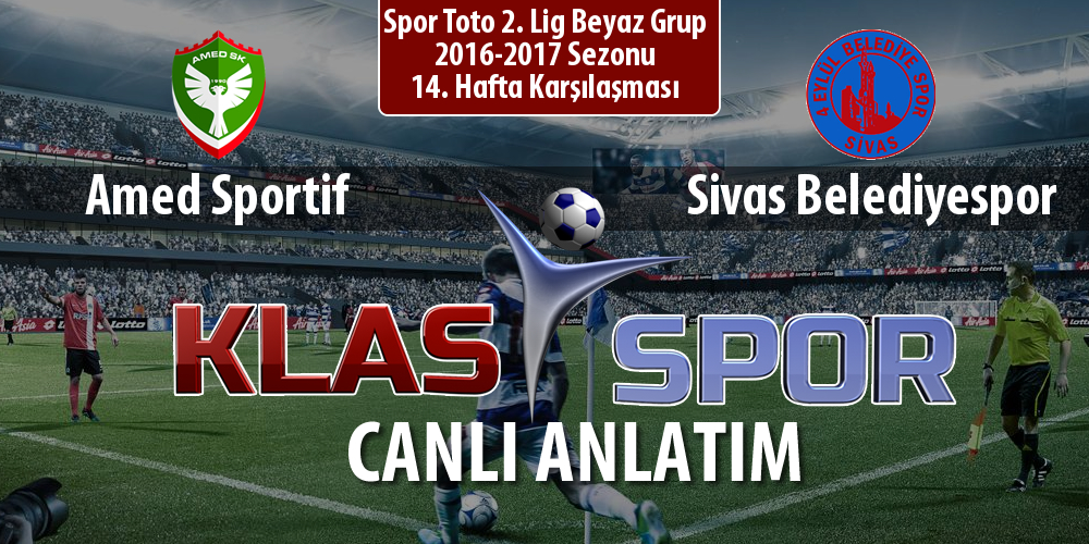 Amed Sportif - Sivas Belediyespor maç kadroları belli oldu...